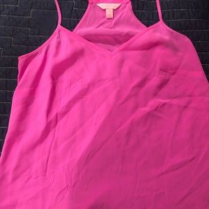 Lilly Pulitzer Dusk Silk racerback Top -pink -XS